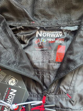 Chubasquero Geographical Norway Negro Talla M