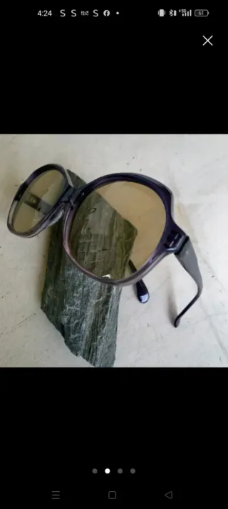 Gafas de sol vintage moradas y marrones
