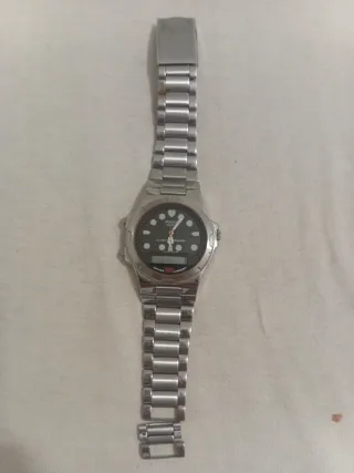 Reloj Pulsar Hombre Negro/Plateado