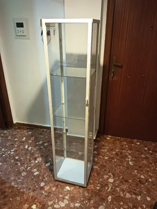 Vitrina de cristal y metal