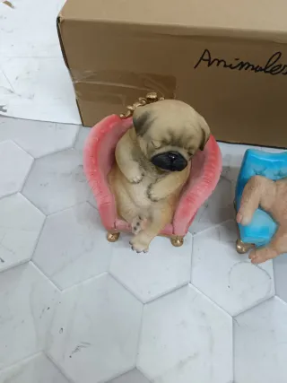 3 Figuras Perros Zen Resina