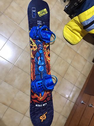 Tabla Snowboard Lib Tech y Fijaciones union atlas