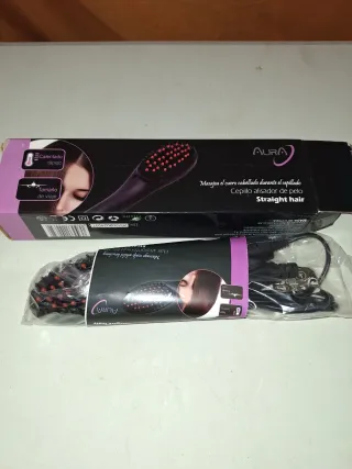 Cepillo alisador de pelo Aura negro