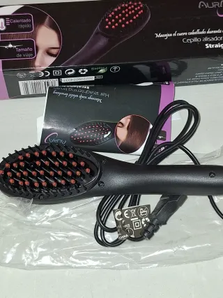 Cepillo alisador de pelo Aura negro