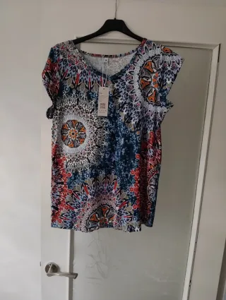 Camiseta Estampada Mujer Talla M