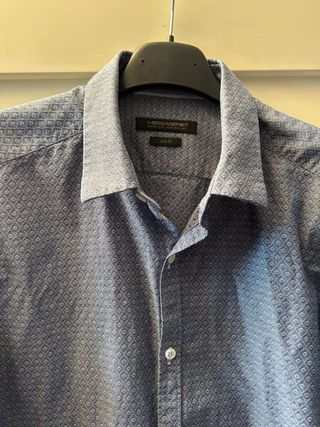 2 Camicie Messagerie Uomo  grigio + azzurra 
