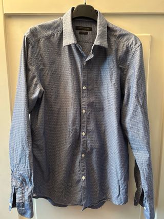 2 Camicie Messagerie Uomo  grigio + azzurra 