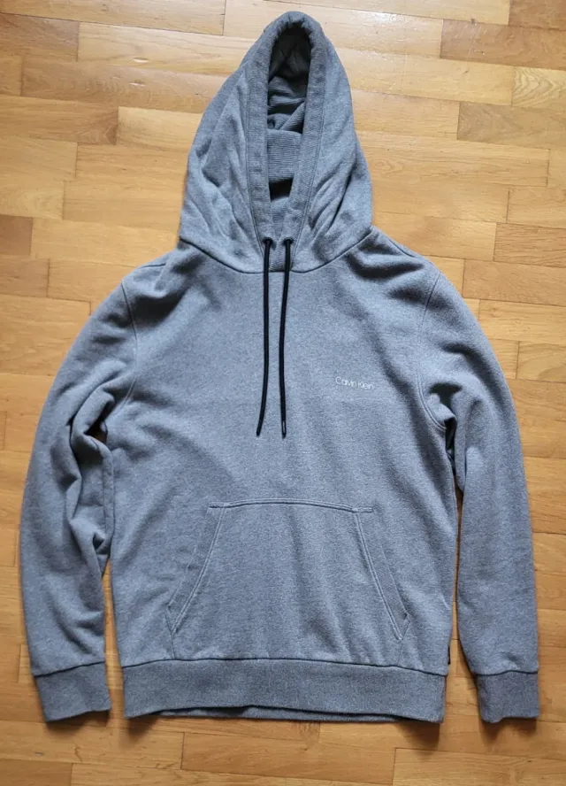 Felpa Calvin Klein originale Grigia con Cappuccio