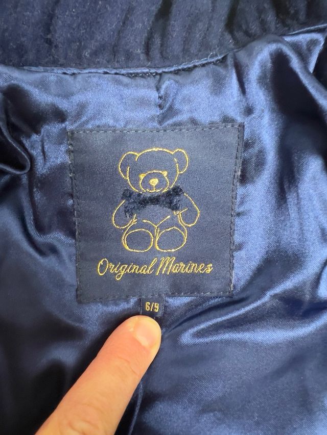 Cappotto Original Marines bimba blu navy tg 6-9m
