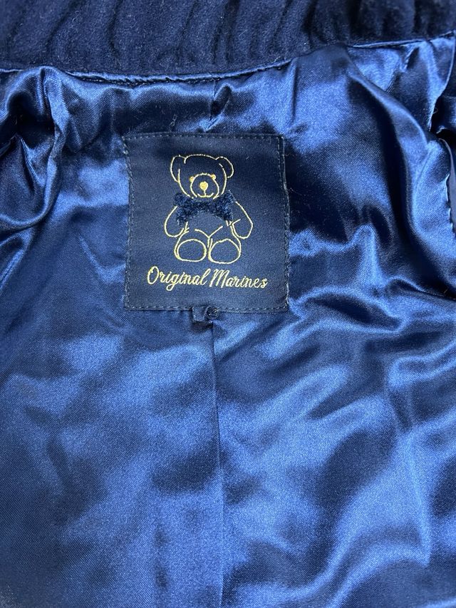 Cappotto Original Marines bimba blu navy tg 6-9m