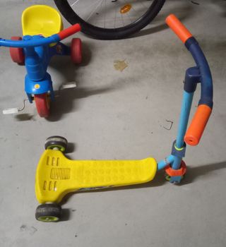 Patinete infantil con cesta y bocina