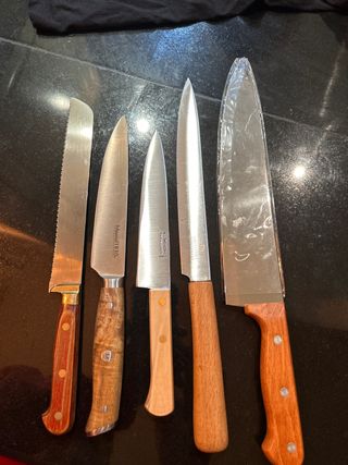 Lote de 5 cuchillos de cocina