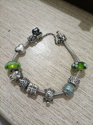 Bracciale Pandora 18cm con 9 charm