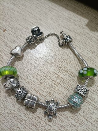 Bracciale Pandora 18cm con 9 charm