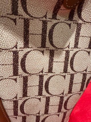 Bolso CH Carolina Herrera Marrón y Beige