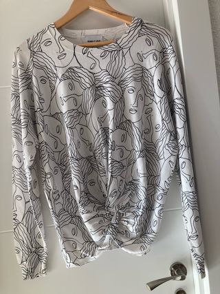 Jersey Bimba y Lola Estampado Caras Blanco y Negro
