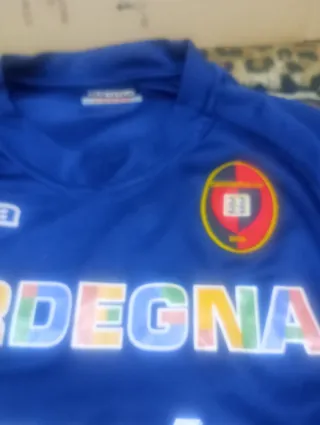 Maglietta Calcio Kappa Sardegna Tirrenia Blu.
