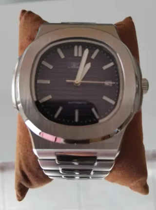Reloj Hlons Hombre Negro y Plateado