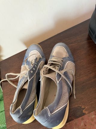 Scarpe donna taglia 40 blu e beige