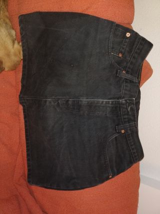 Gonna corta jeans Levi's nera