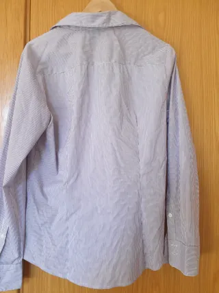 Camisa entallada rayas mujer