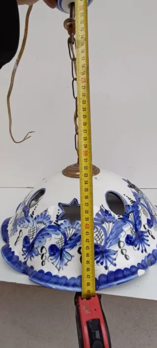Lampadario ceramica dipinto a mano