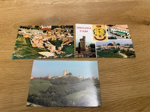 Cartolina Serralunga d’Alba con francobollo