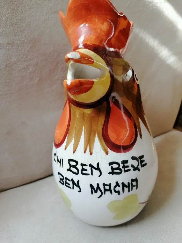 Caraffe Bassano gallo dipinte a mano