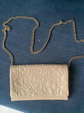 Bolso Carolina Herrera Beige Flores