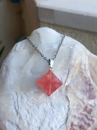 Colgante Estrella Merkaba Cuarzo Rosa