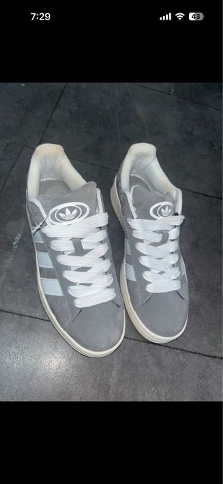 Zapatillas Adidas Campus Grises y Blancas