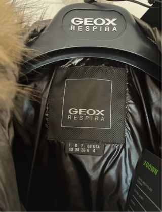 Plumífero Geox T40 con Capucha y Pelo
