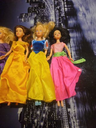 Set di 4 bambole Disney Princess anni '80