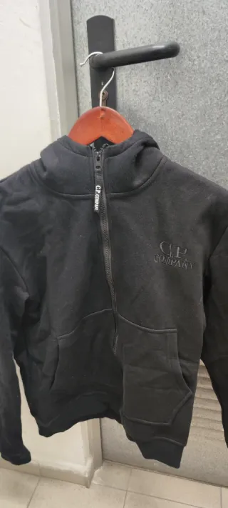 Sudadera CP Company Negra con Cremallera