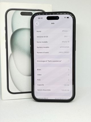 iPhone 15 128GB Nero - Batteria 100%