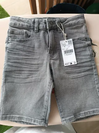 Pantalón corto vaquero gris talla 9