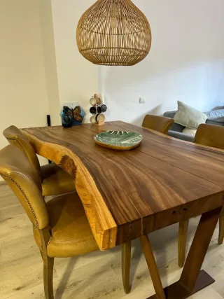 Mesa de madera con 6 sillas