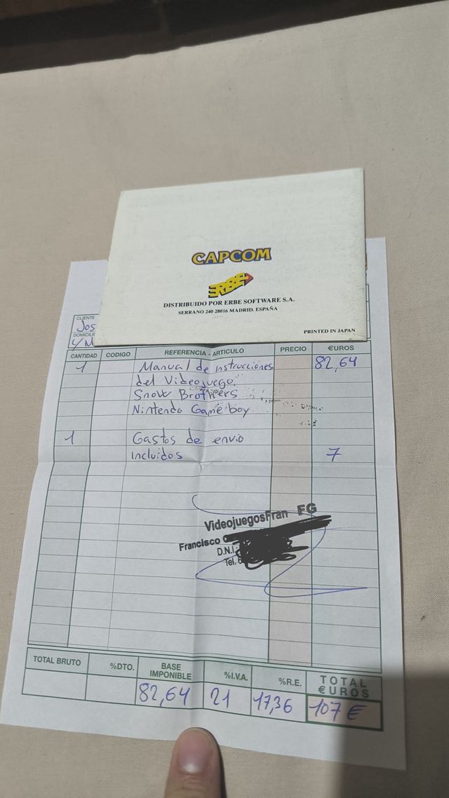 Manual Snow Brothers Game Boy Capcom