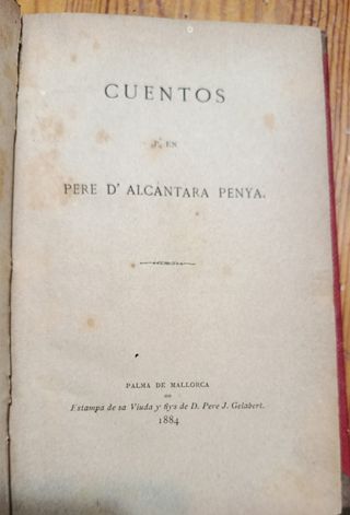 Cuentos de Pere d'Alcantara Penya 1884
