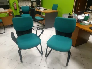Sillas de espera oficina tela y metal