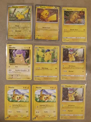 Lote Cartas Pokémon Pikachu