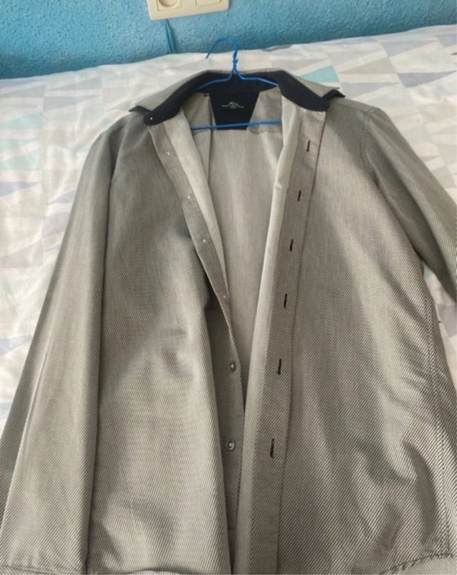 Camisa Dario Beltran Gris y Blanca