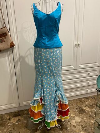 Vestido de flamenca dos piezas