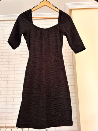 Vestido negro Segura manga media