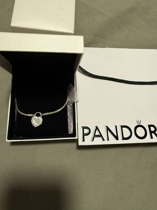 Pulsera Pandora Corazón con Candado