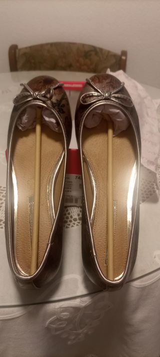 Bailarinas Maria Marie Marrón Talla 40 Nuevas