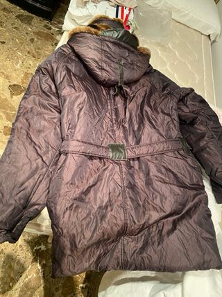 Abrigo parka caballero marron 