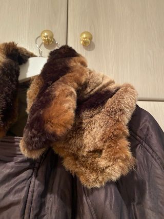 Abrigo parka caballero marron 