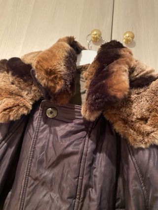 Abrigo parka caballero marron 