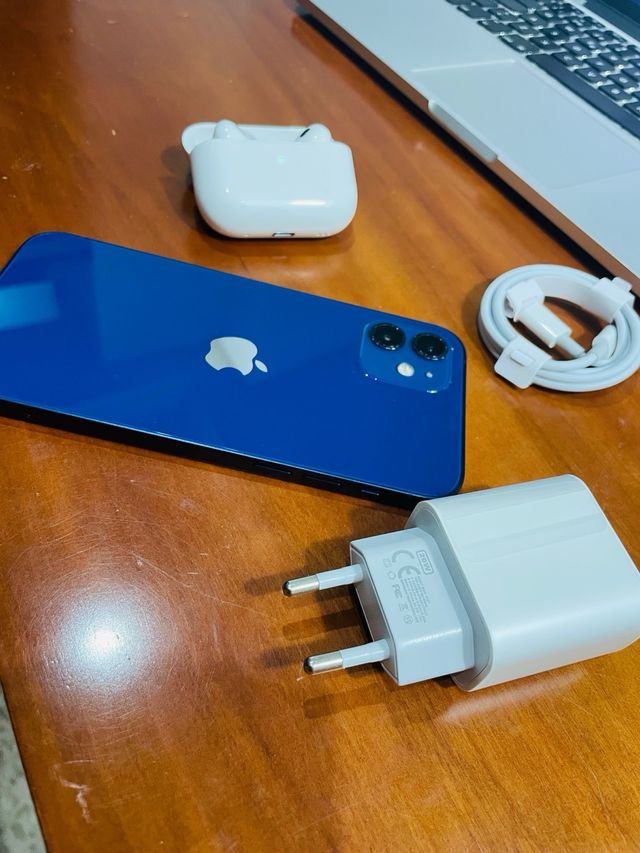 iPhone 12 Azul - 100% Bateria + Regalos